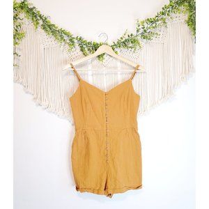 🌞 (3/$25) Lumiere Orange Button Down Romper Size Small